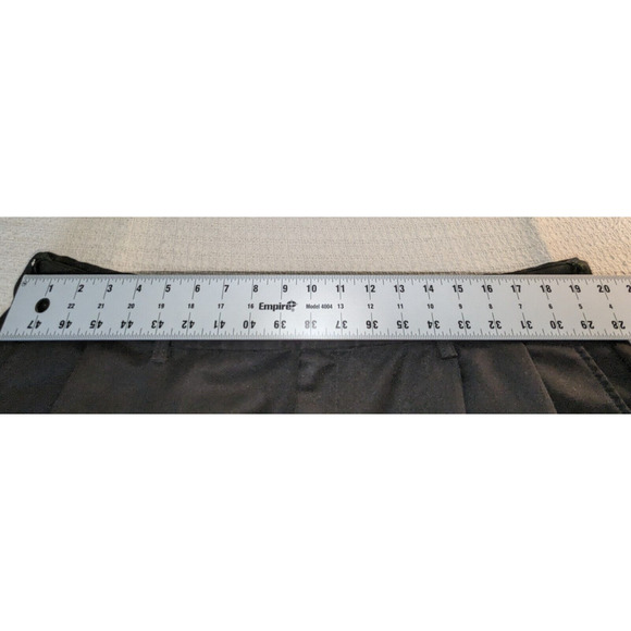 Haggar Shorts Mens Size 42 Black Chino Bermuda Pleated Golf Performance - Picture 3 of 14